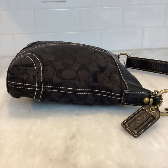 Coach Jacquard Signature Logo Convertible Crossbody Small Bucket Bag (#1) - Picture 9 of 16